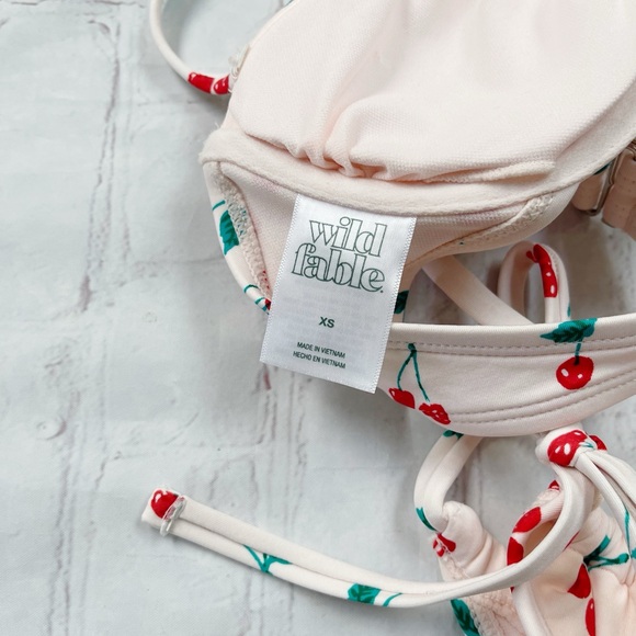 Wild fable NWT cherry print bikini extra cheeky size XS & XXS - Picture 4 of 7